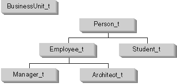 Type hierarchies (BusinessUnit_t and Person_t)