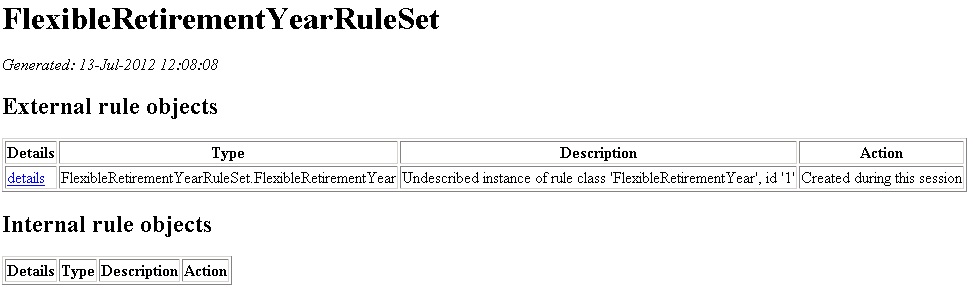 This image displays the generated rule object.